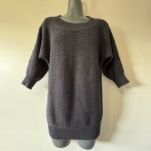 Calvin Klein Black  Crew Neck Textured Sweater